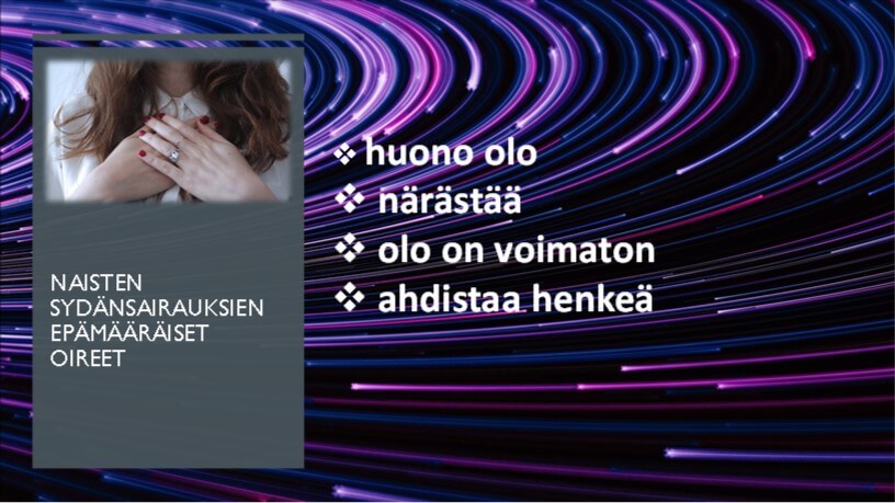 Naisen ennkoivia sydänoireita